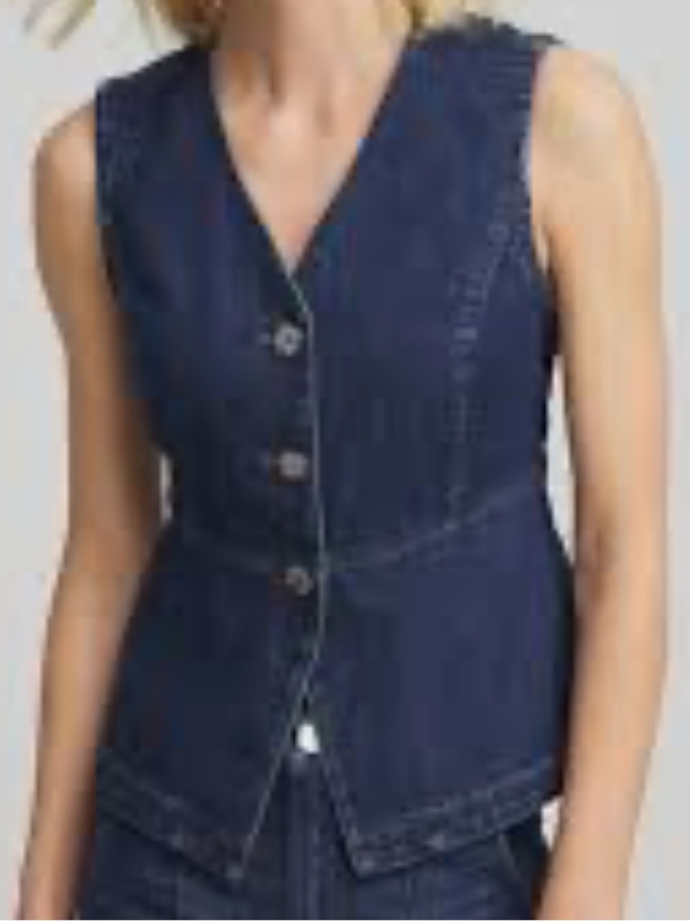 Chico’s Sleeveless Denim Vest Size 4